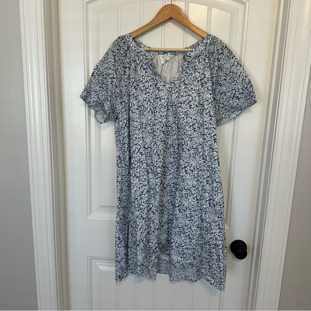 Tuckernuck Hyacinth House Mini Dress Floral Blue Oversized Boho Spring Size XXL - Picture 4 of 8